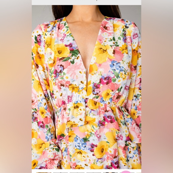 Eden long sleeve maxi dress - free love floral - Picture 2 of 6